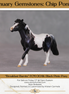 "Breakfast Burrito" OOAK Custom Blue Black Pinto Pony Chip By Kristen Cermele - Gemstone Series
