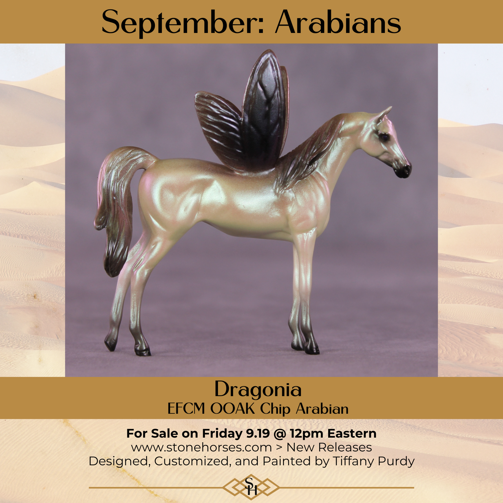 Dragonia OOAK EFCM Chip Arabian by Tiffany Purdy GS925