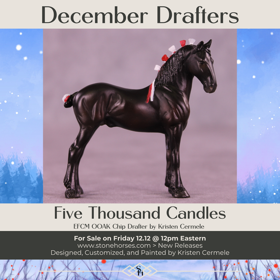 Five Thousand Candles OOAK EFCM Chip Standing Drafter by Kristen Cermele GS1225