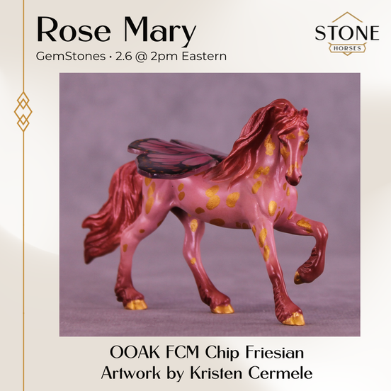 Rose Mary OOAK FCM Chip Friesian by Kristen Cermele GS26