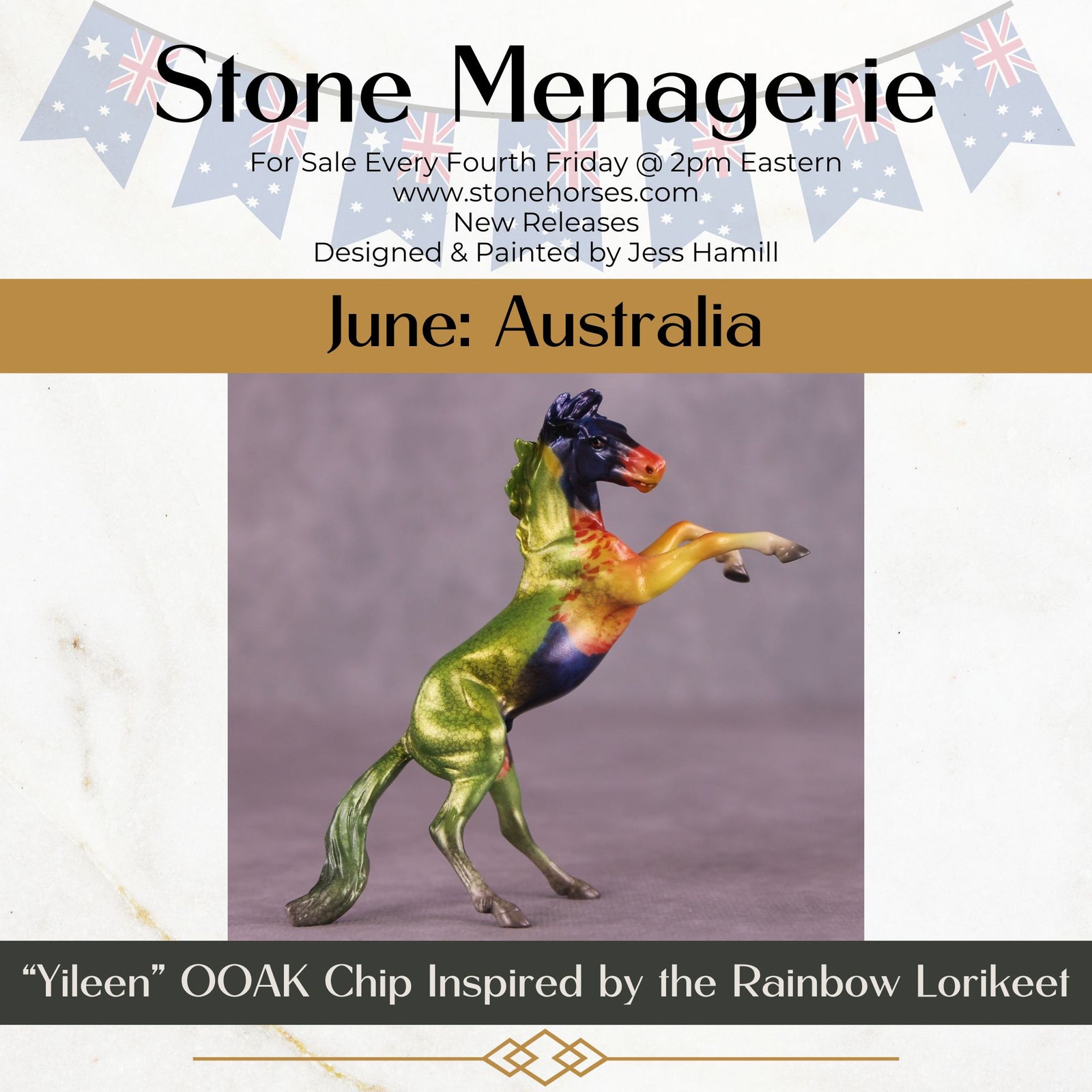 "Yileen" OOAK Rearing Chip by Jess Hamill MS25