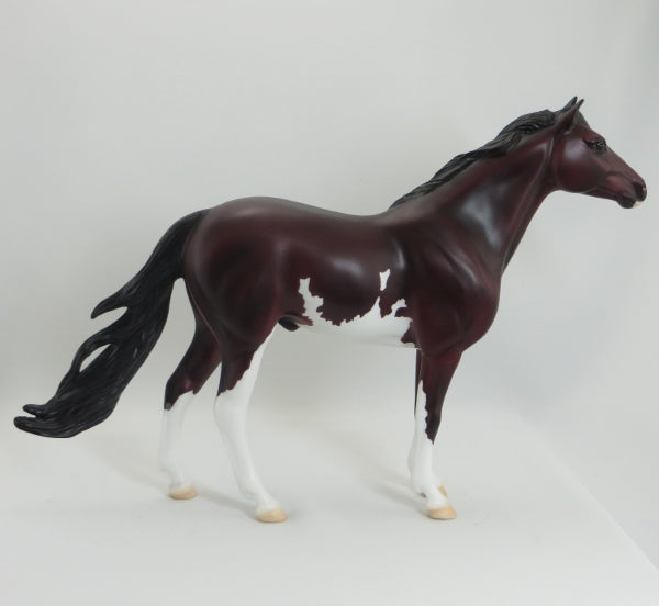 BITTER SPIRIT - OOAK Red Bay Pinto Mustang Model Horse  -5/15