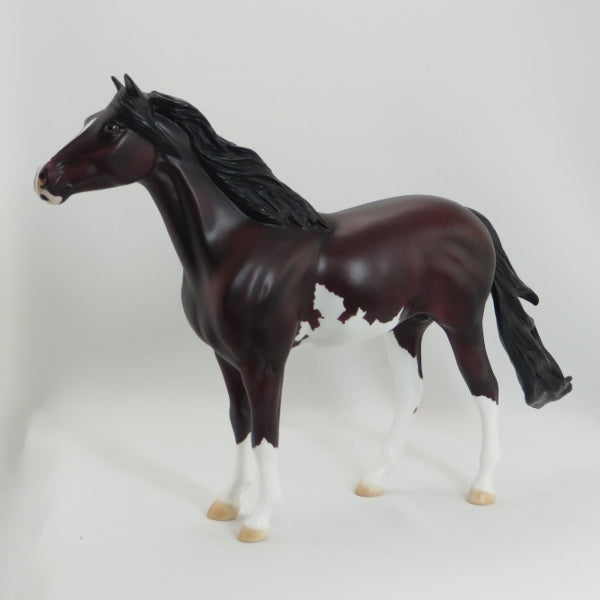 BITTER SPIRIT - OOAK Red Bay Pinto Mustang Model Horse  -5/15