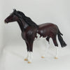 BITTER SPIRIT - OOAK Red Bay Pinto Mustang Model Horse  -5/15