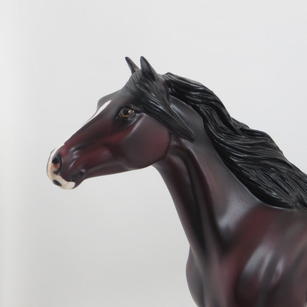 BITTER SPIRIT - OOAK Red Bay Pinto Mustang Model Horse  -5/15