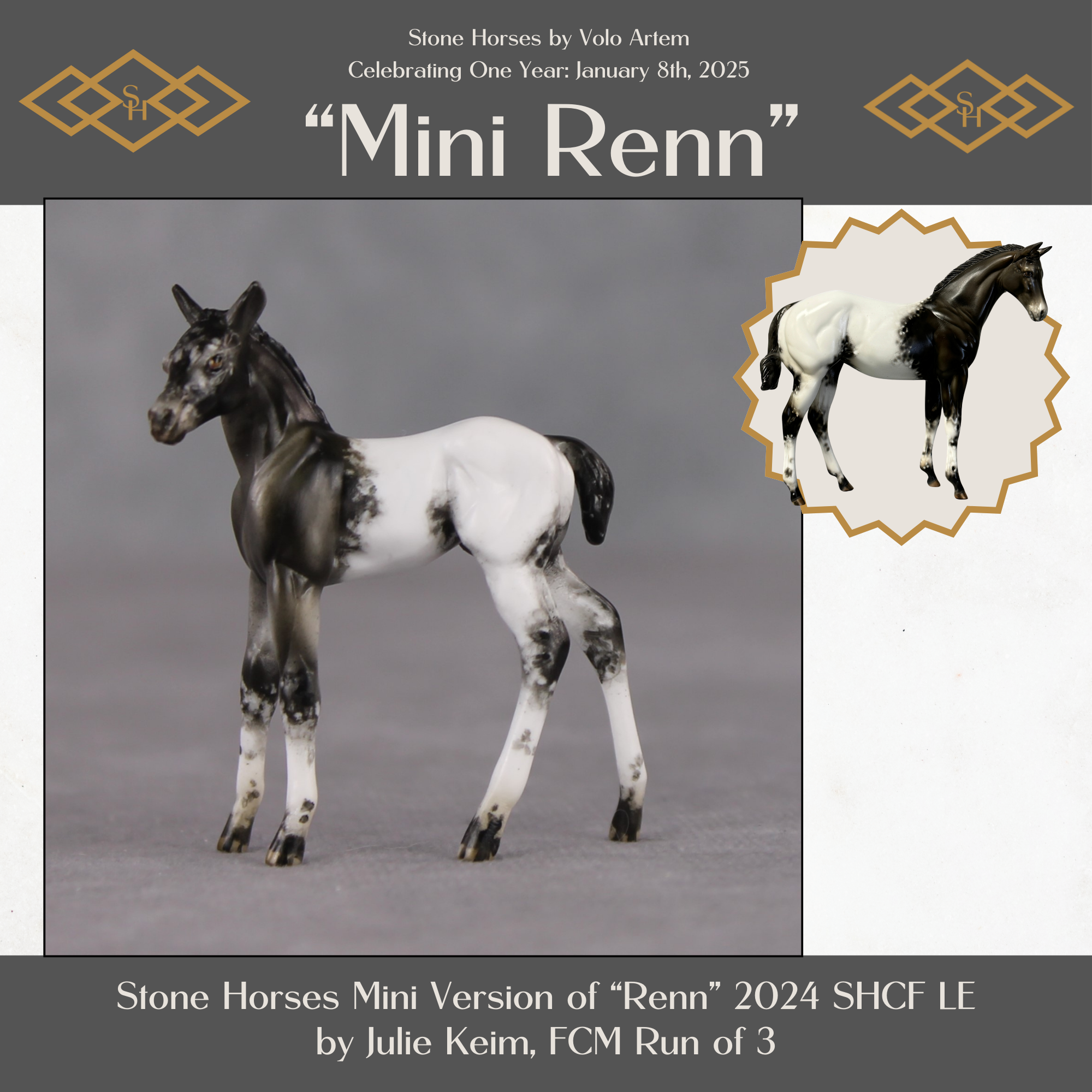 Mini Renn LE-3 Appaloosa Foal Chip By Julie Keim-Secret Surprise Chip Drop