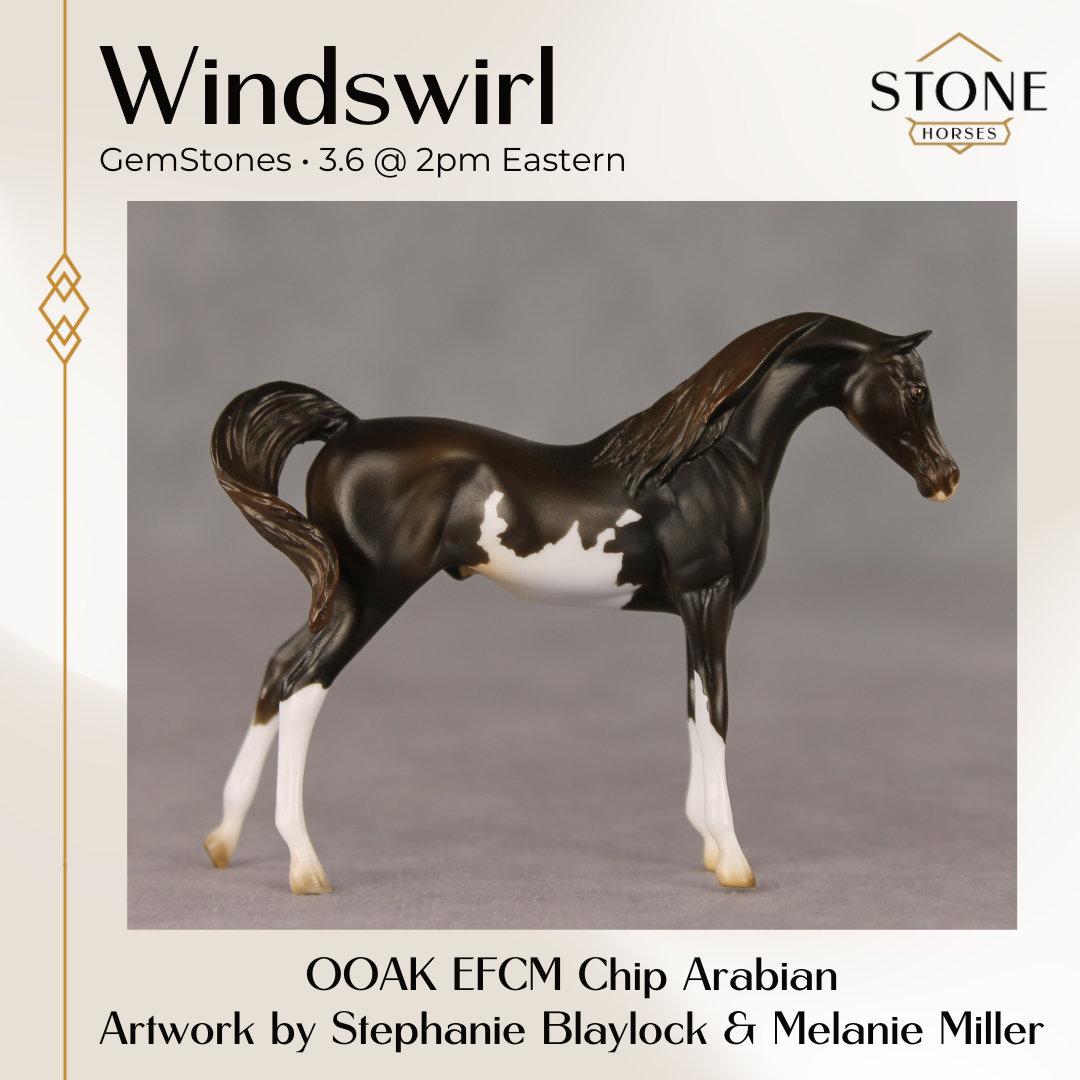 Windswirl OOAK EFCM Chip Arabian by Stephanie Blaylock & Melanie Miller GS26