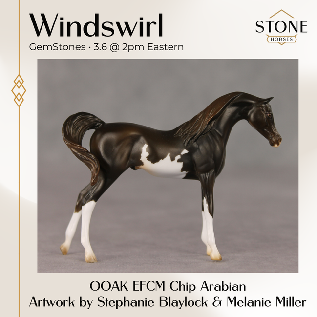 Windswirl OOAK EFCM Chip Arabian by Stephanie Blaylock & Melanie Miller GS26