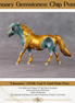 "Edamame" OOAK Teal Shaded Pony Chip By Kristen Cermele - Gemstone Series