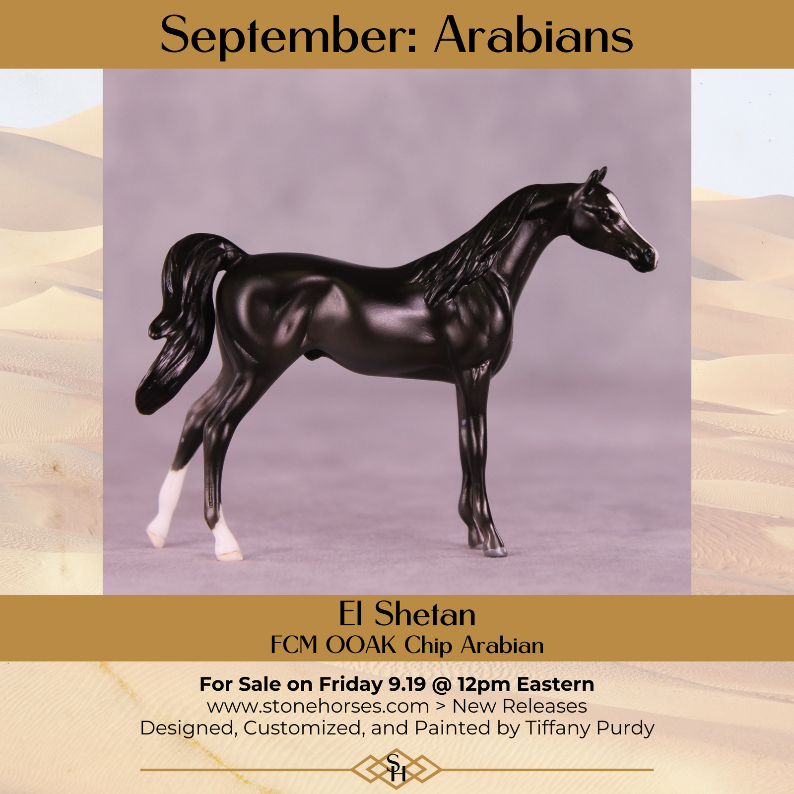 El Shetan OOAK FCM Chip Arabian by Tiffany Purdy GS925