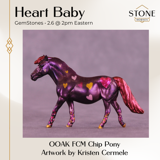 Heart Baby OOAK FCM Chip Pony by Kristen Cermele GS26