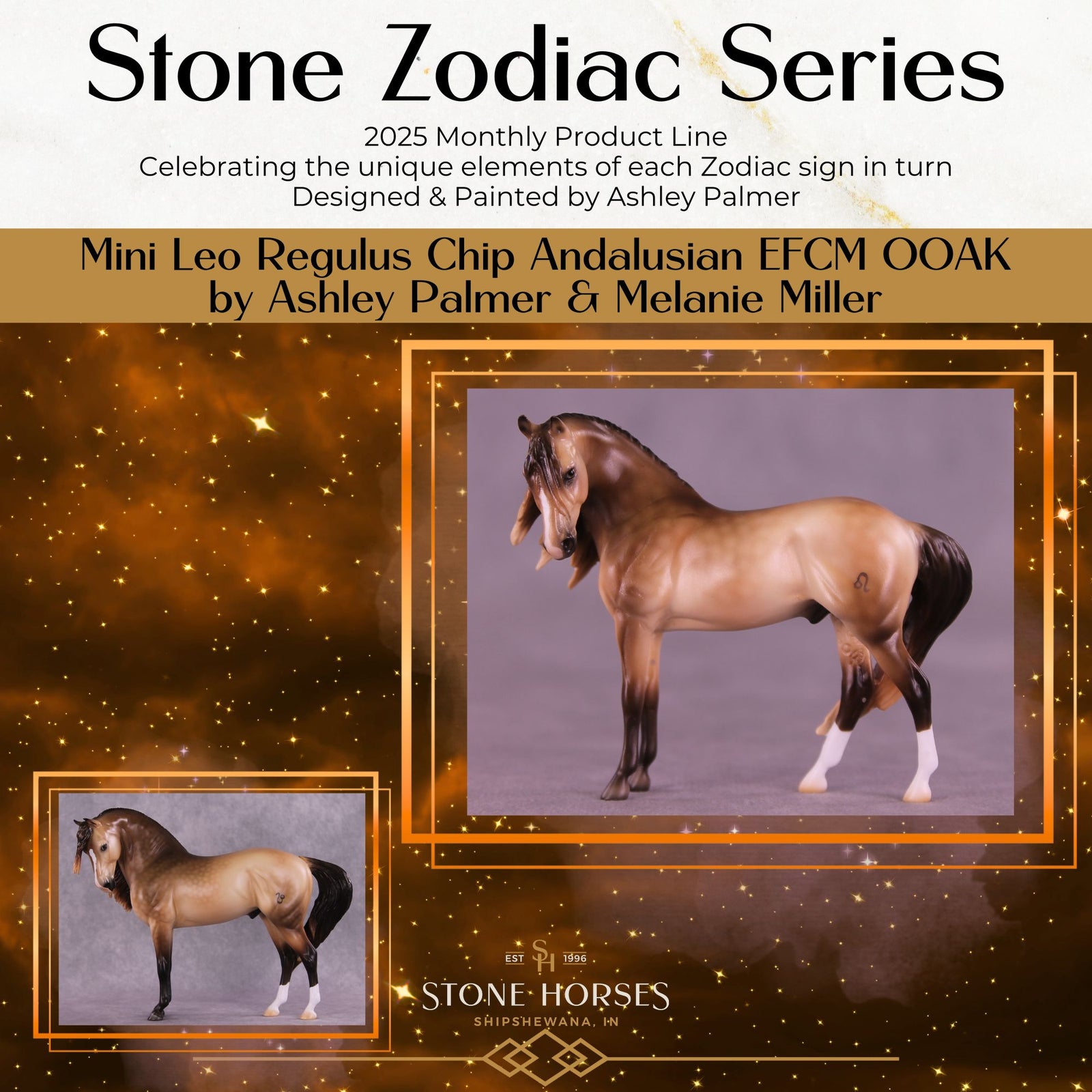 Mini Regulus OOAK EFCM Chip Andalusian by Ashley Palmer & Melanie Miller SCD26