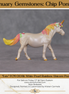 "Este" OOAK Custom Cream Pearl Unicorn Pony Chip By Kristen Cermele - Gemstone Series