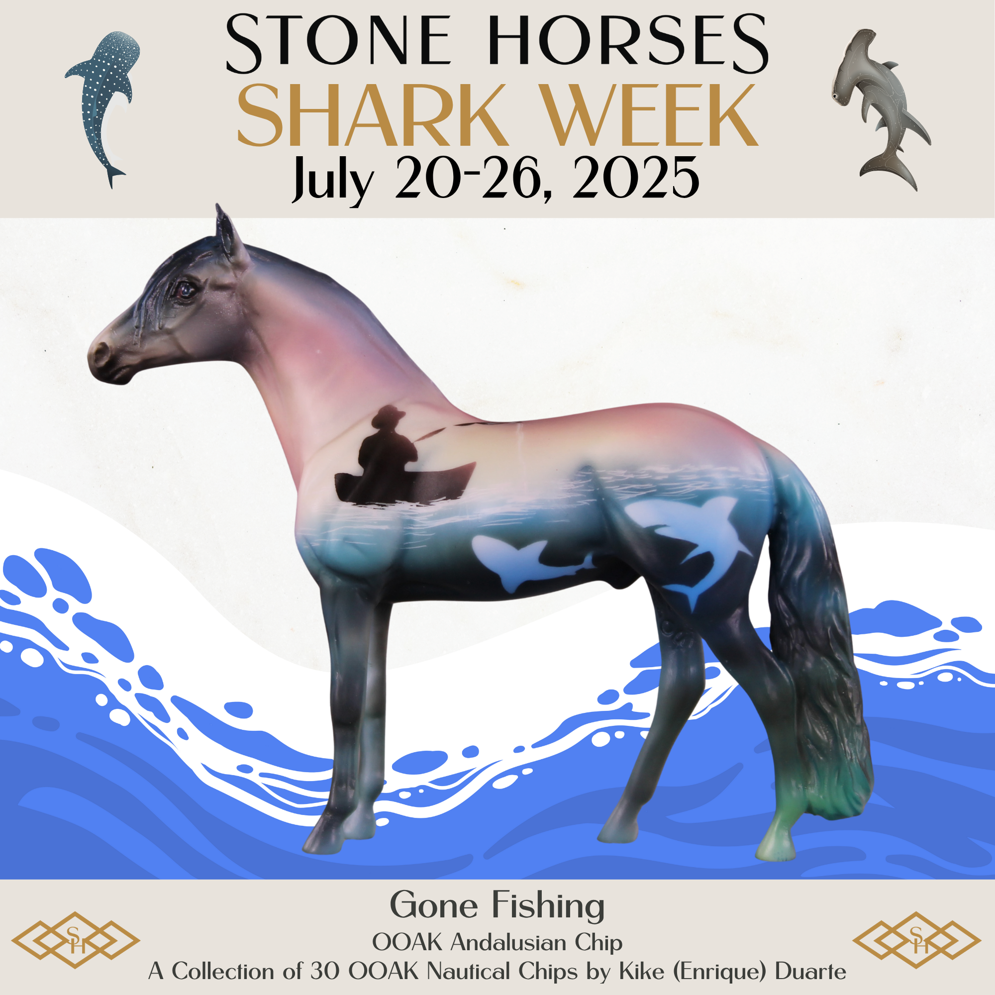 Gone Fishing OOAK Andalusian Chip by Kike Duarte SCD25