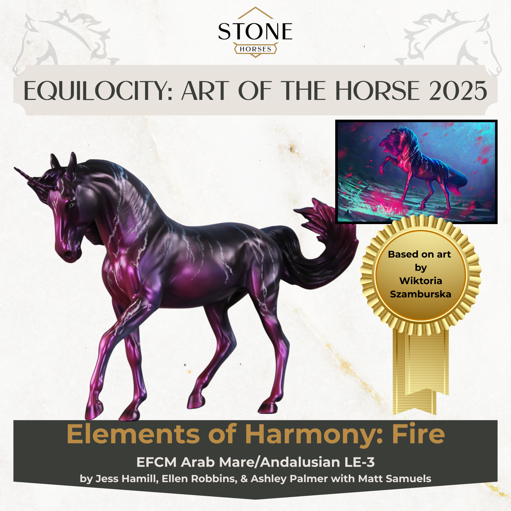 PREVIEW Art of the Horse "Elements of Harmony: Fire" LE-3 EFCM Arab Mare/Andalusian EQ25