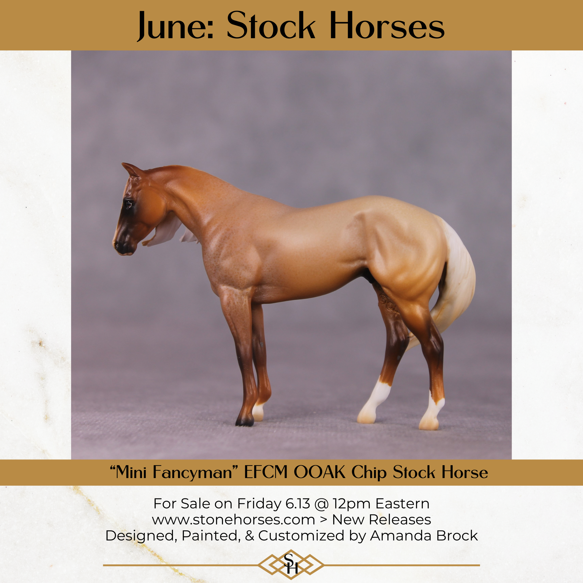 "Mini Fancyman" OOAK EFCM Stock Chip By Amanda Brock - June GemStones Series