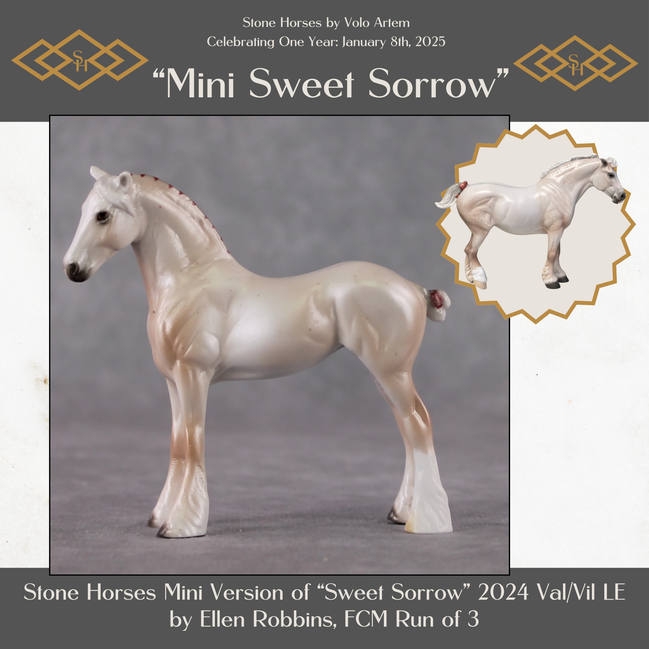 "Mini Sweet Sorrow" LE-3 Flea-bitten Mulberry Grey Draft Chip By Ellen Robbins-Secret Surprise Chip Drop