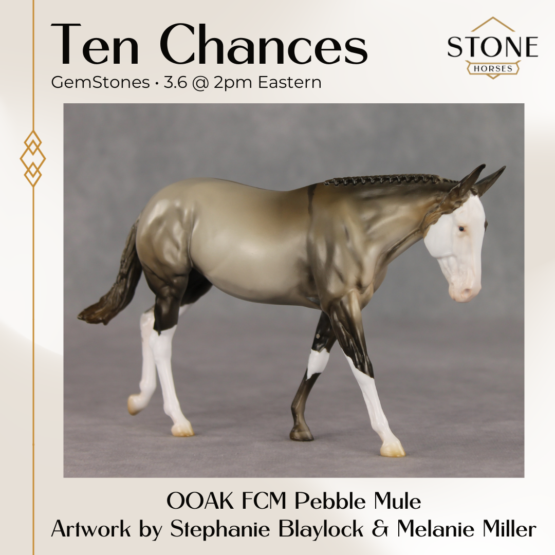 Ten Chances OOAK FCM Pebble Mule by Stephanie Blaylock & Melanie Miller GS26