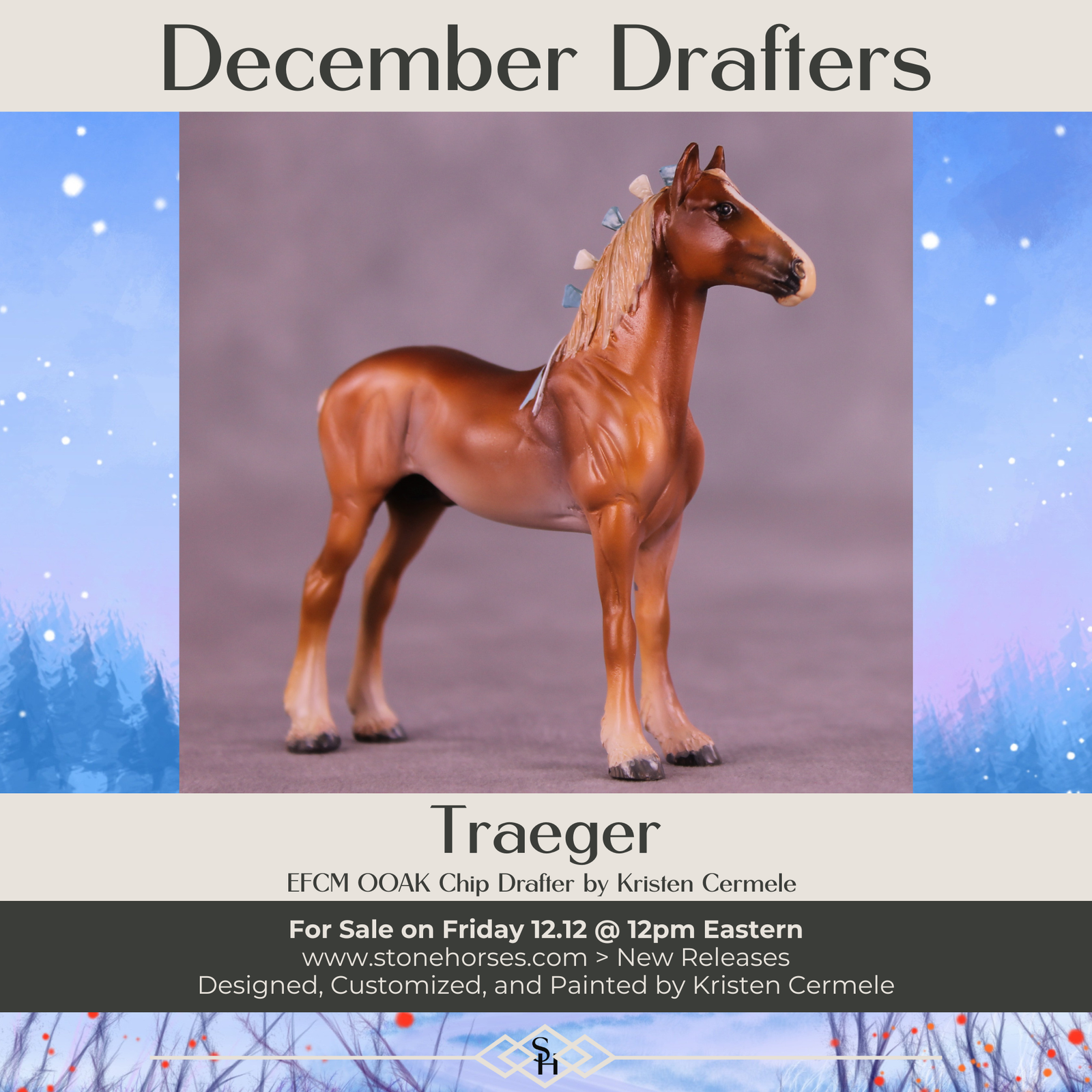 Traeger OOAK EFCM Chip Standing Drafter by Kristen Cermele GS1225