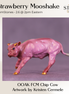 Strawberry Mooshake OOAK FCM Chip Cow by Kristen Cermele GS26