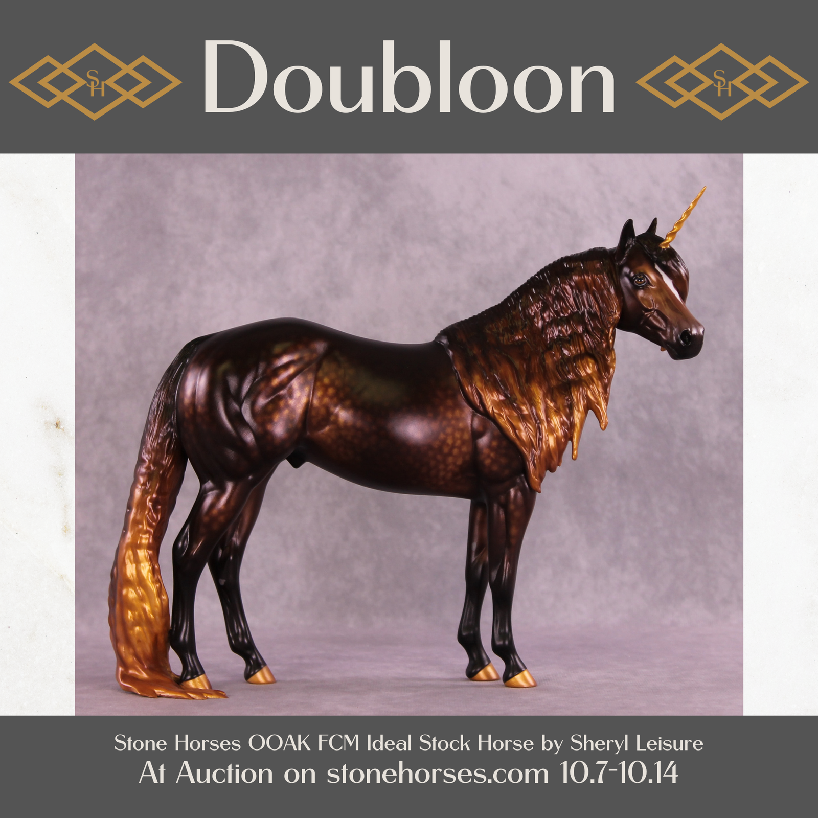 Doubloon OOAK FCM Ideal Stock Horse by Sheryl Leisure Best Offer 10/14/25
