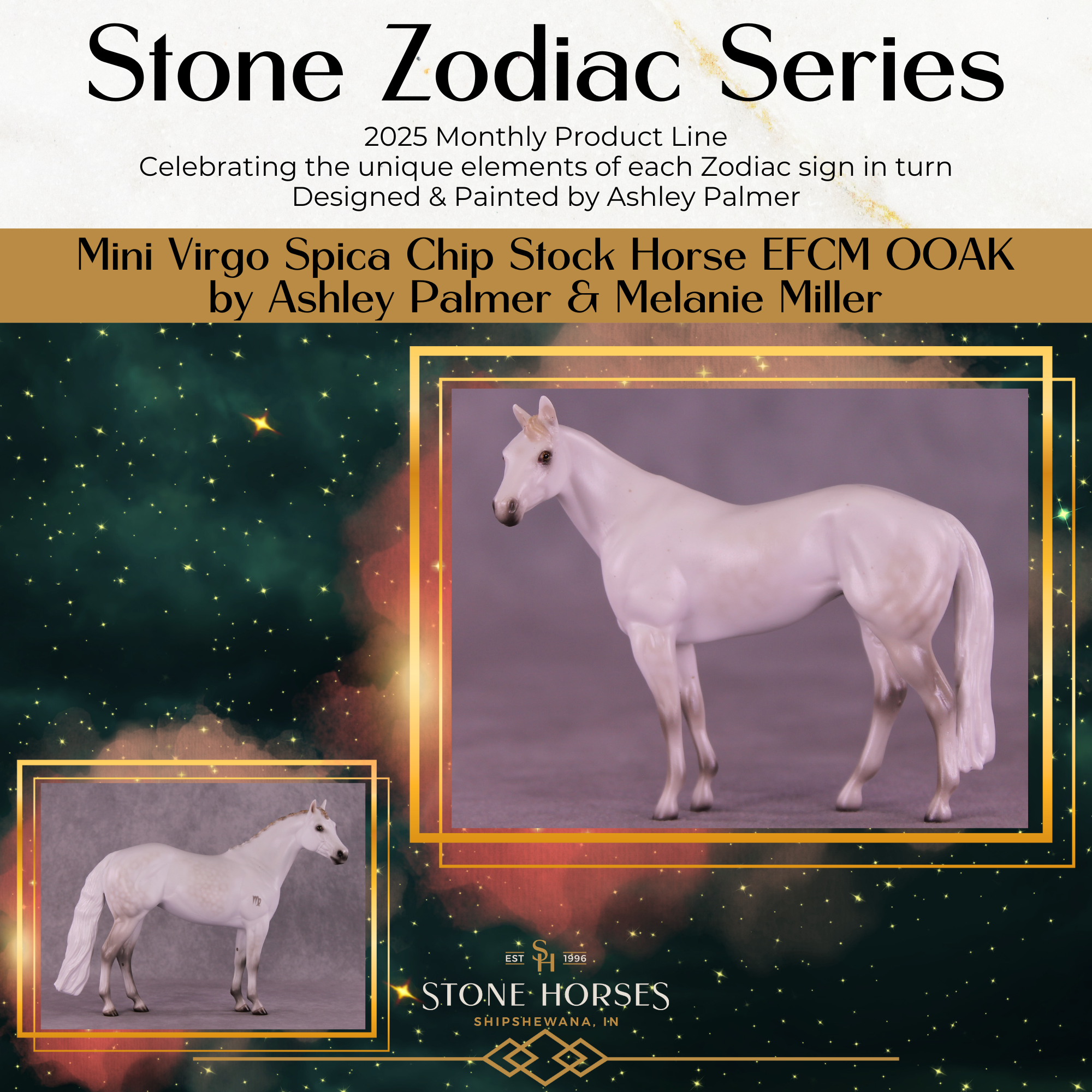 Mini Spica OOAK EFCM Chip Stock Horse by Ashley Palmer &amp; Melanie Miller SCD26