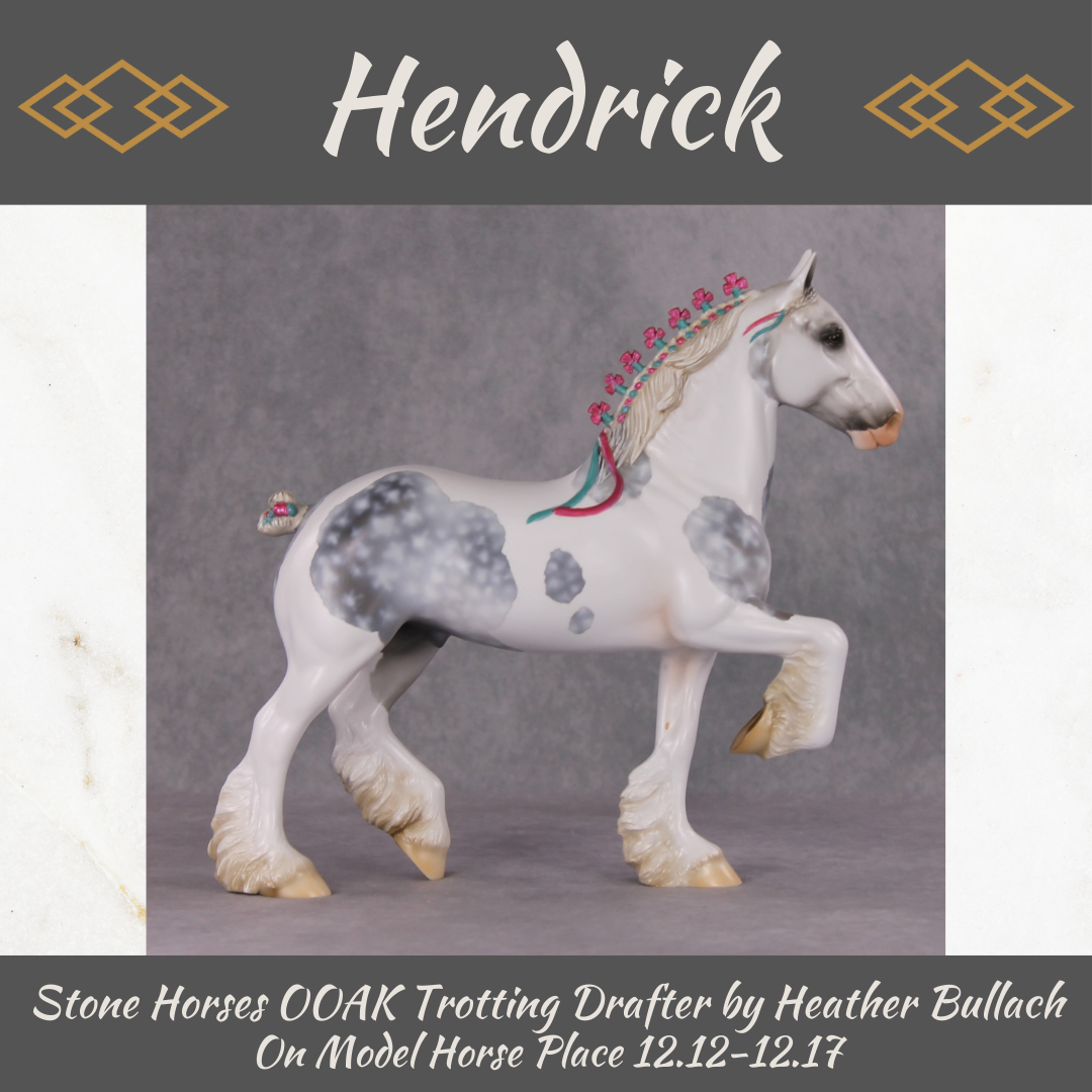 Hendrick OOAK Dappled Grey Tobiano Trotting Drafter By Heather Bullach Best Offers 12/17/24