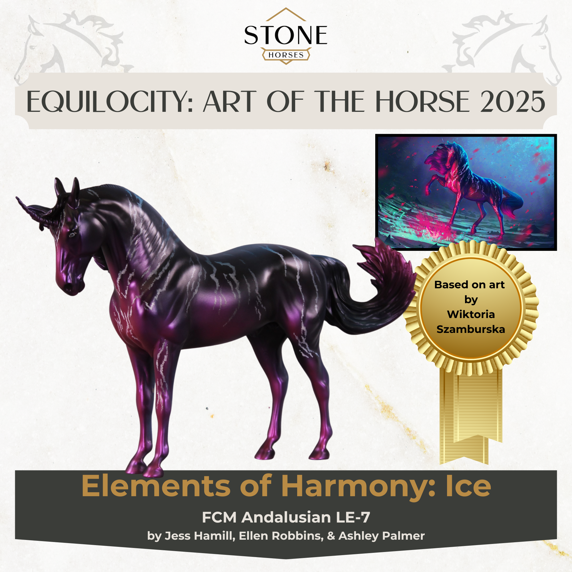 PREVIEW Art of the Horse "Elements of Harmony: Ice" LE-7 FCM Andalusian by Jess Hamill EQ25