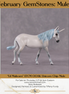 "Lil Mulicorn" OOAK EFCM Deco White & Baby Blue Unicorn Mule Chip By Tiffany Purdy - GemStone Series