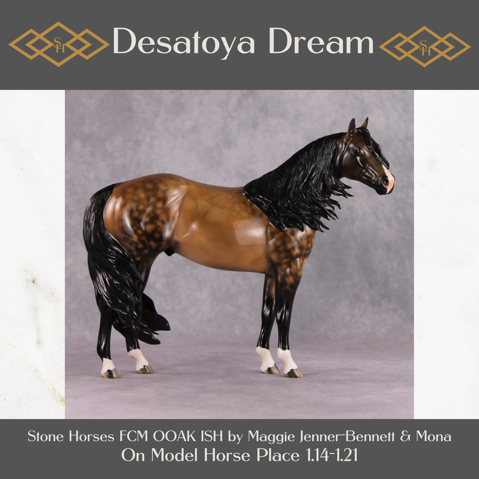 "Desatoya Dream" OOAK Dappled Buckskin ISH by Maggie Jenner-Bennett & Mona Best Offer 1/21/25