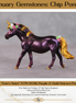 "Este's Sister" OOAK Custom Dark Shimmery Plum Unicorn Pony Chip By Kristen Cermele - Gemstone Series