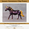 Este&#39;s Sister OOAK Custom Dark Shimmery Plum Unicorn Pony Chip By Kristin Cermele - Gemstone Series