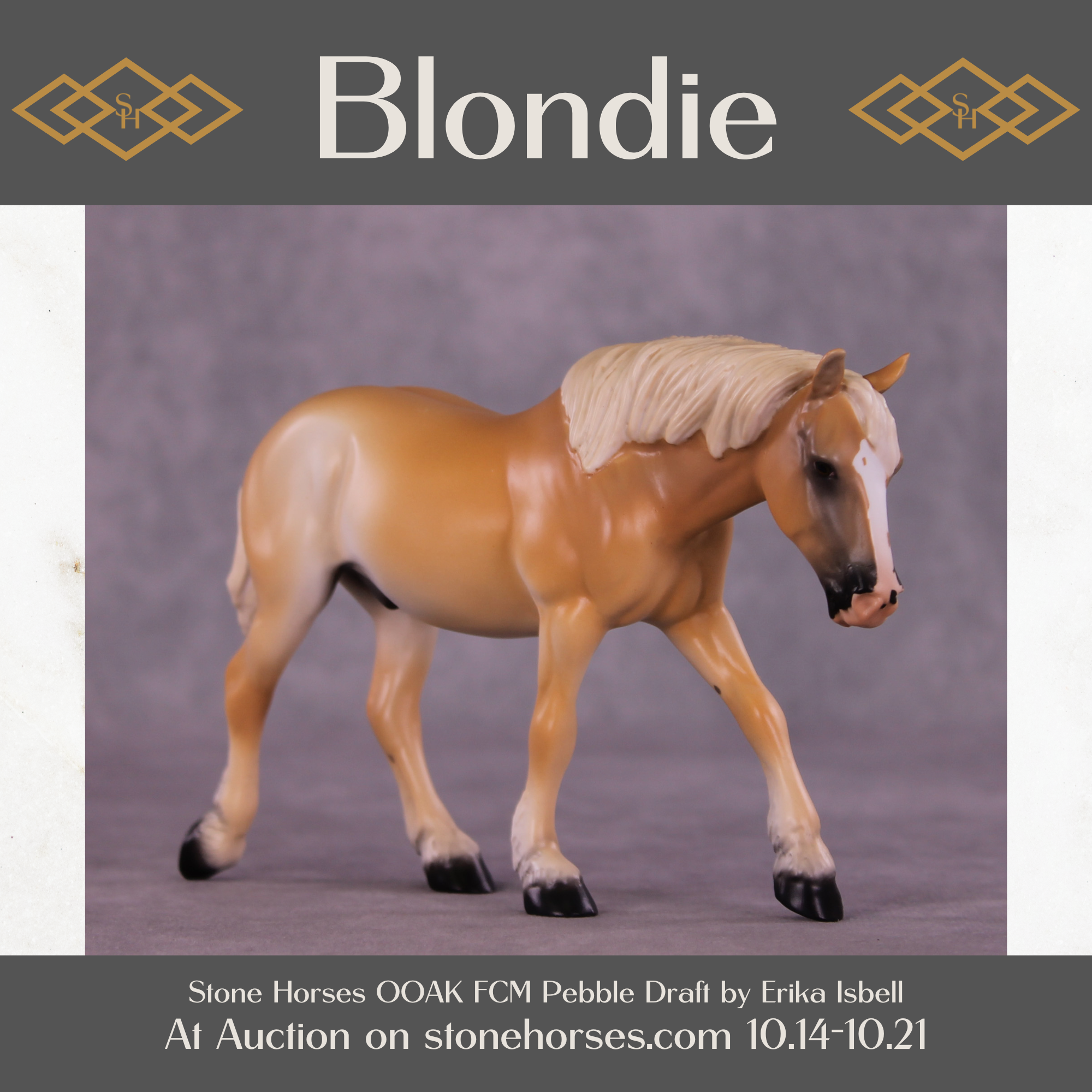Blondie OOAK EFCM Pebble Draft Horse by Erika Isbell Best Offer 10/21/25