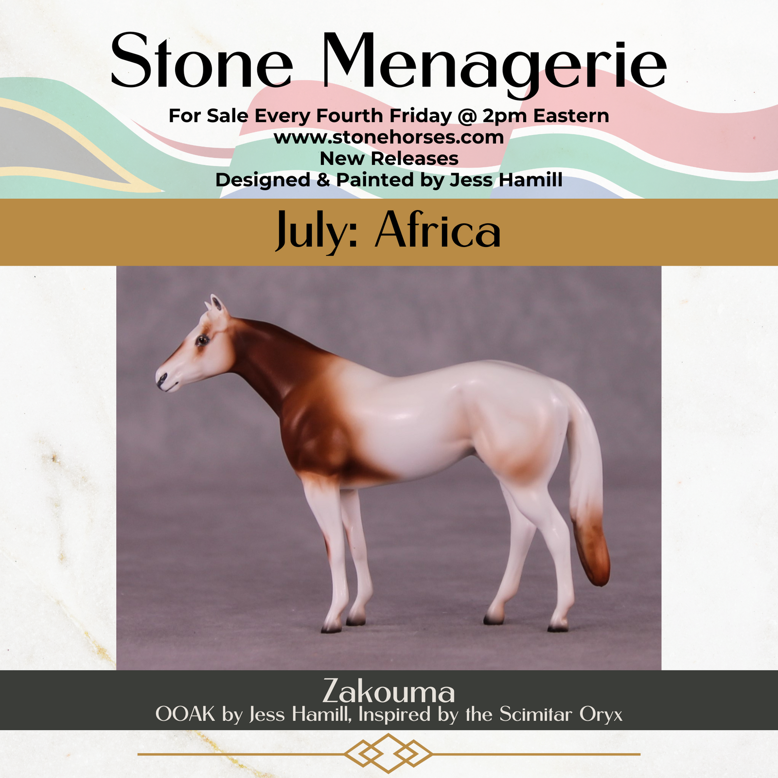 Zakouma OOAK Stock Chip by Jess Hamill MS25