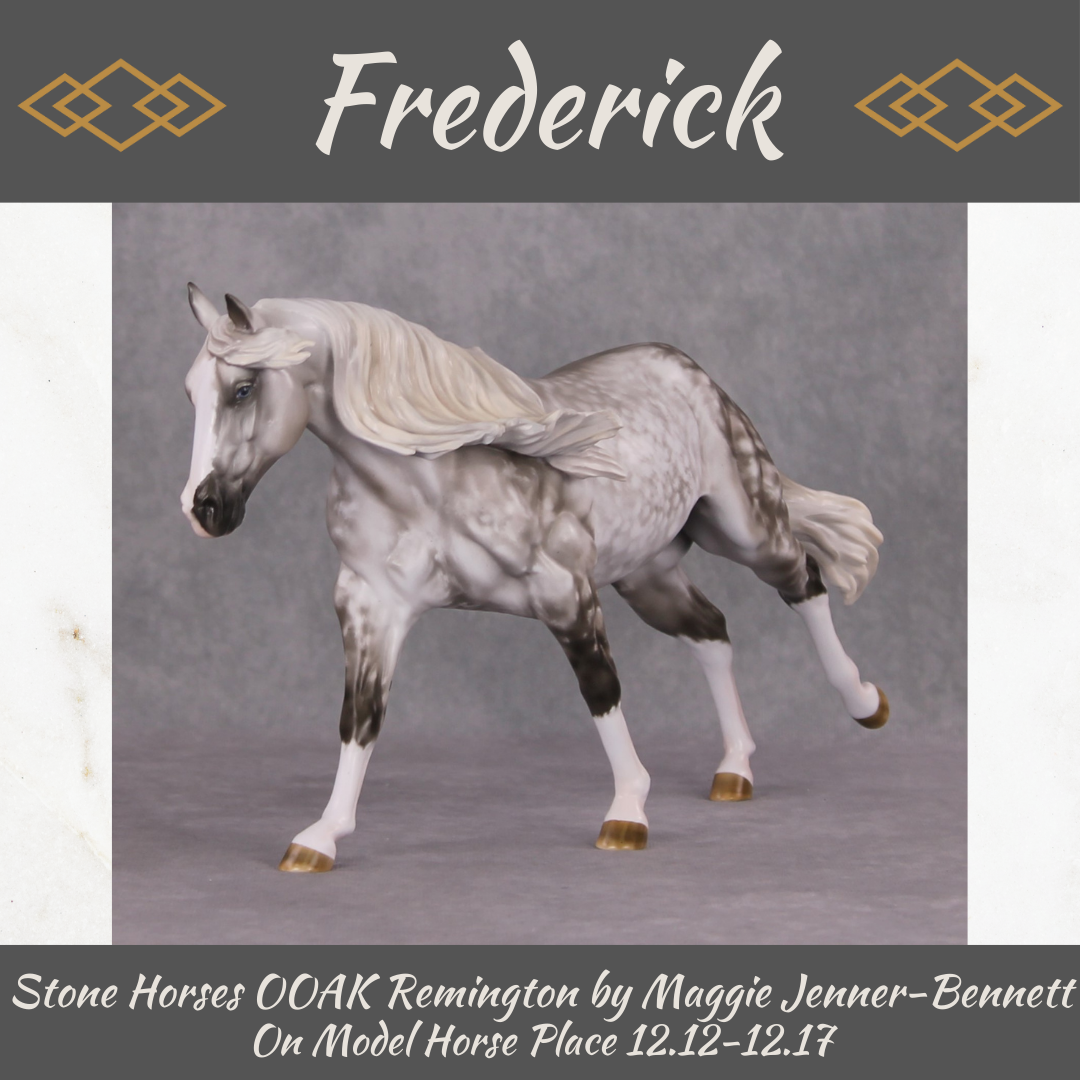 Frederick OOAK Dappled Grey Custom Running Stock Horse By Maggie Jenner- Bennett Best Offers 12/17/24