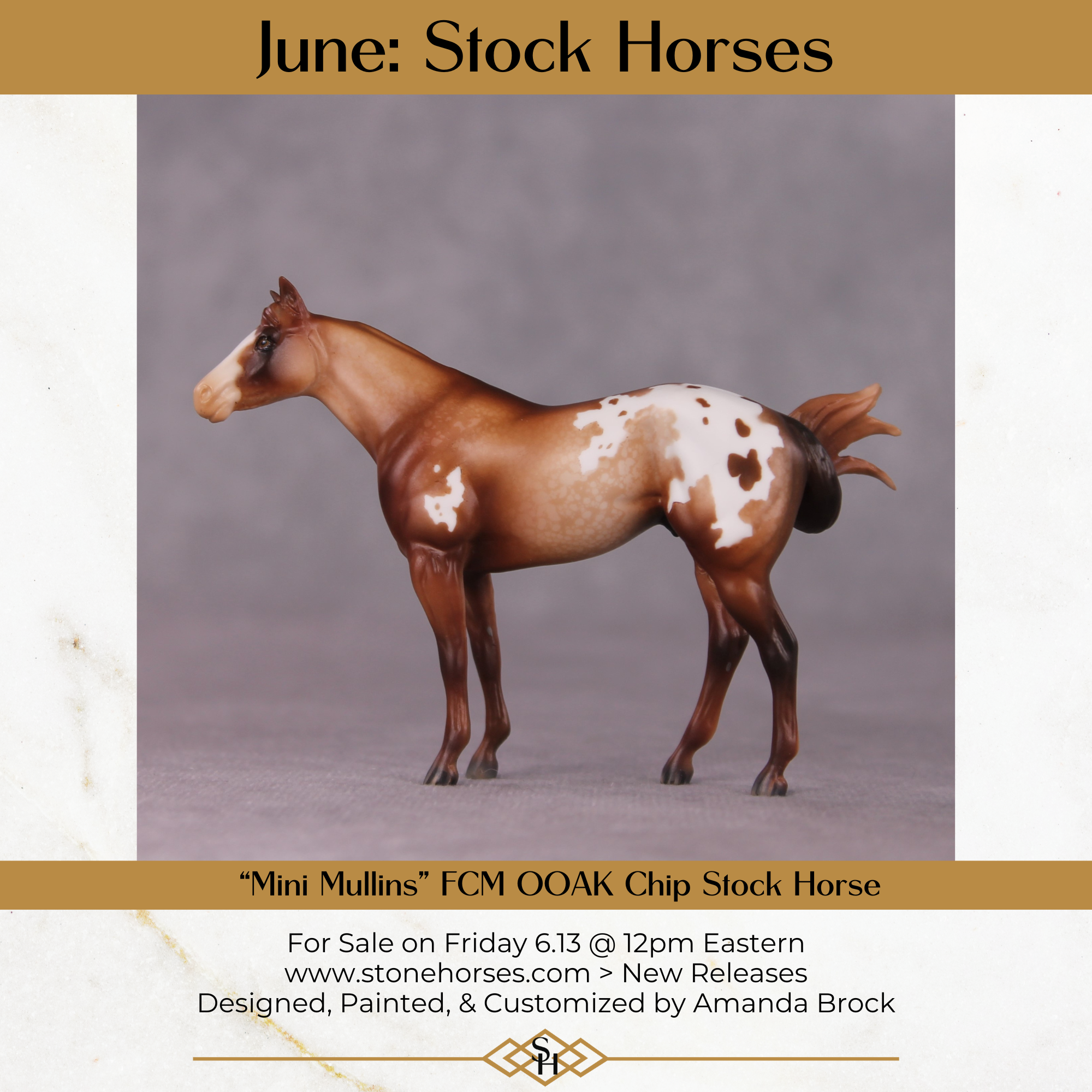 "Mini Mullins" OOAK FCM Stock Chip By Amanda Brock - June GemStones Series