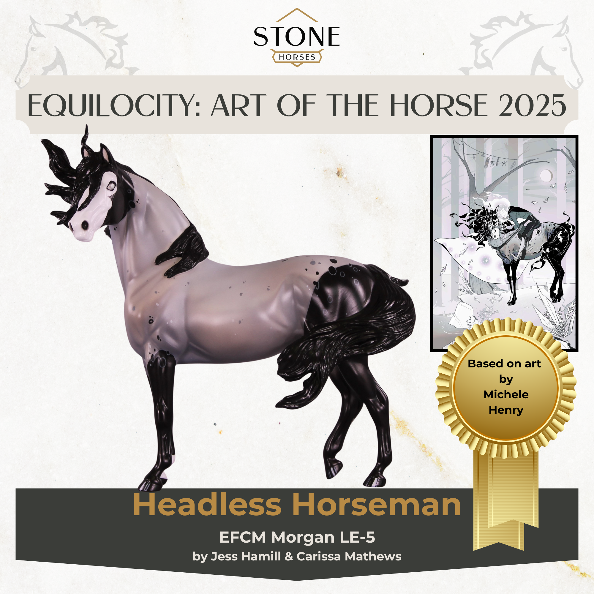 PREVIEW Art of the Horse "Headless Horseman" LE-5 EFCM Morgan by Jess Hamill EQ25