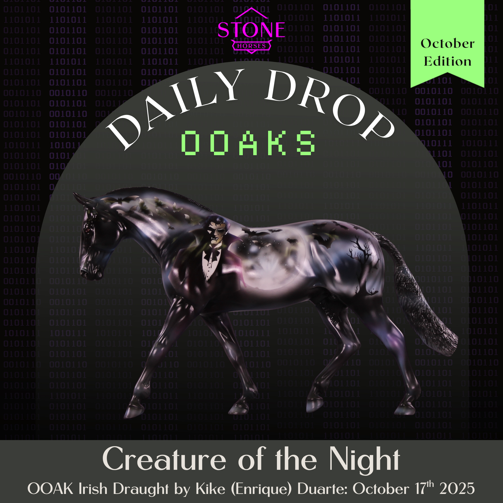 Creature of the Night OOAK Irish Draught by Kike (Enrique) Duarte DDOOAKs25