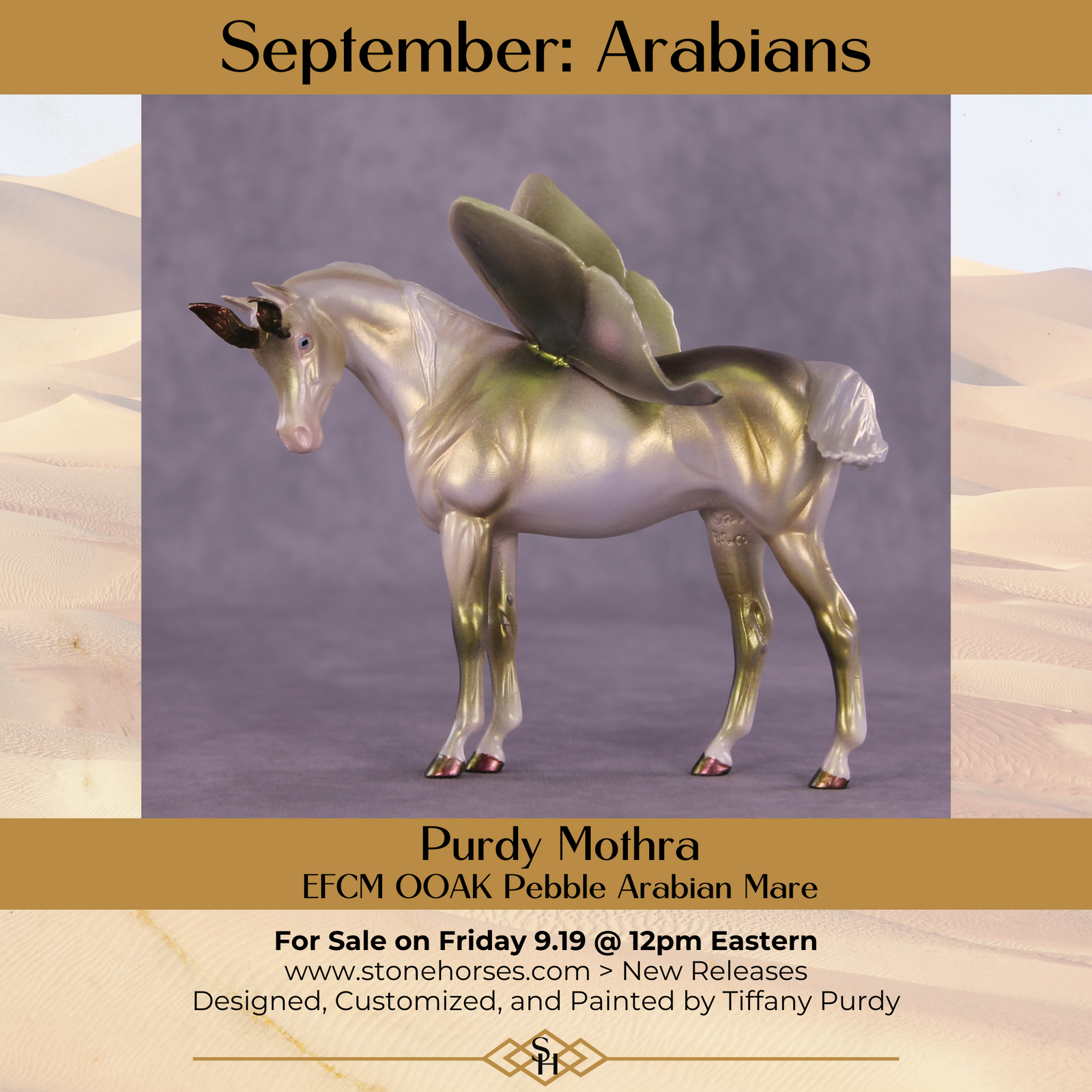 Purdy Mothra OOAK EFCM Pebble Arabian Mare by Tiffany Purdy GS925