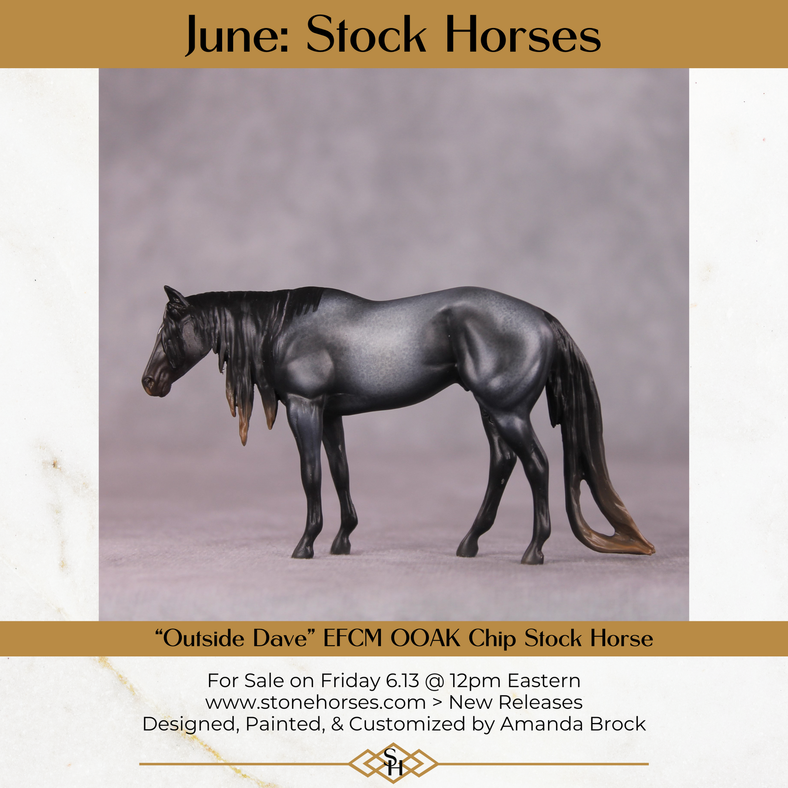 "Outside Dave" OOAK EFCM Stock Chip By Amanda Brock - June GemStones Series