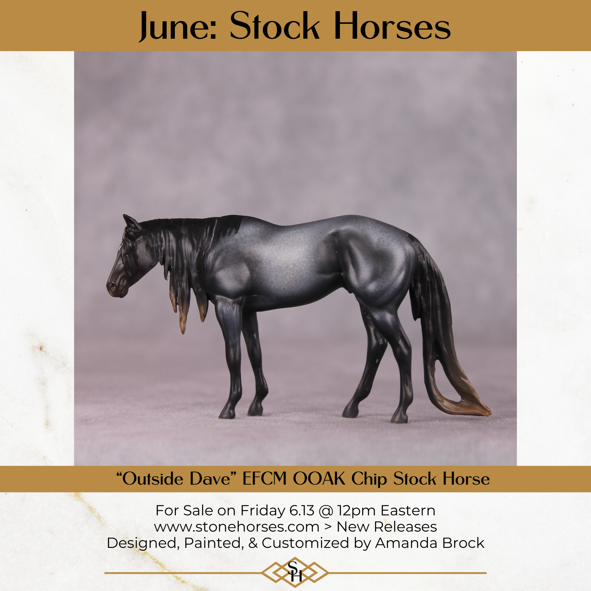 "Outside Dave" OOAK EFCM Stock Chip By Amanda Brock - June GemStones Series