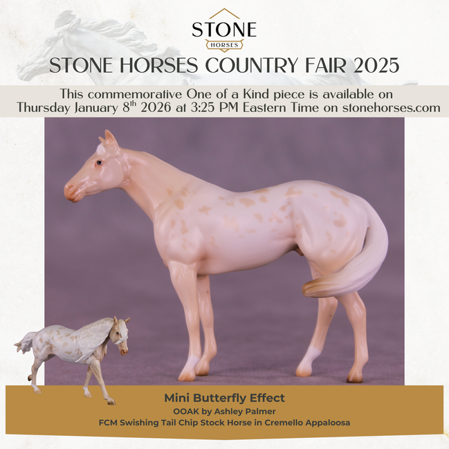 Mini Butterfly Effect OOAK FCM Chip Stock Horse by Ashley Palmer & The Stone Horses Team SCD26