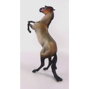 DARK SECRET-OOAK BAY ROAN REARING PEBBLES MUSTANG MODEL HORSE