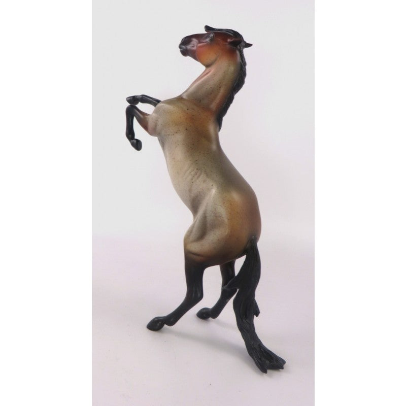 DARK SECRET-OOAK BAY ROAN REARING PEBBLES MUSTANG MODEL HORSE