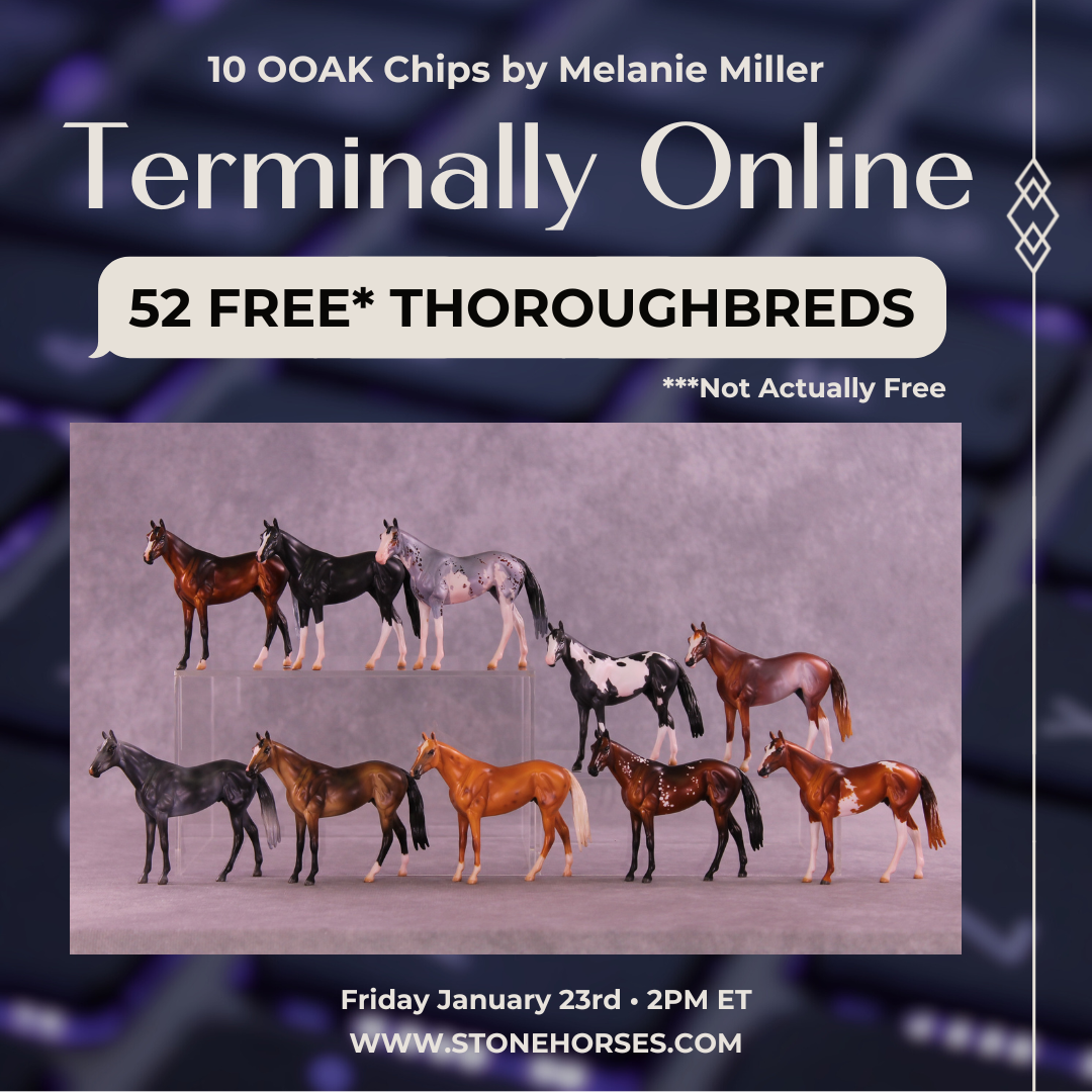 52 Free Thoroughbreds Blind Bag 10 OOAK Chip Thoroughbreds by Melanie Miller TO26