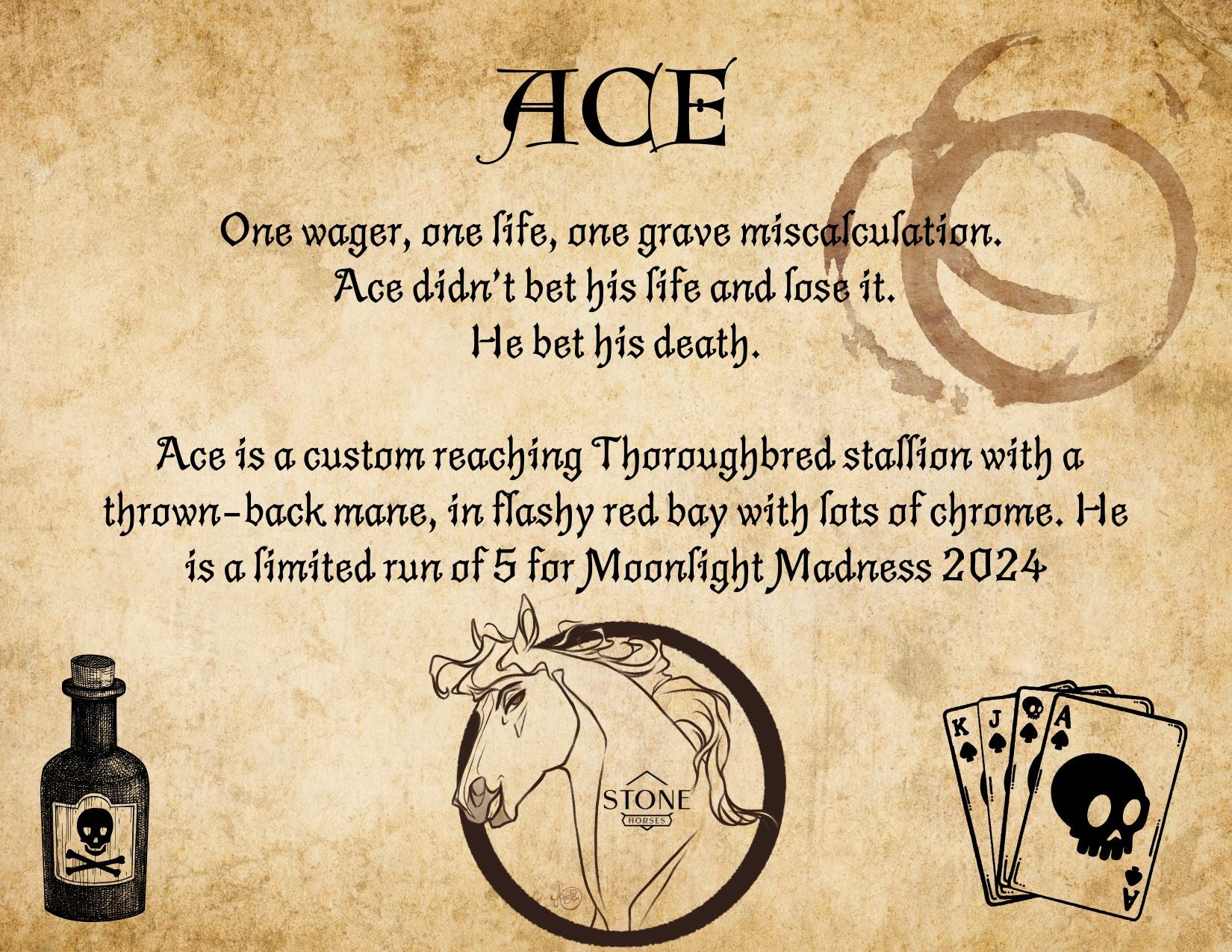 Ace LE 5 Dappled Bay with Lavender Sheen Thoroughbred By Ellen Robbins MM24 Run