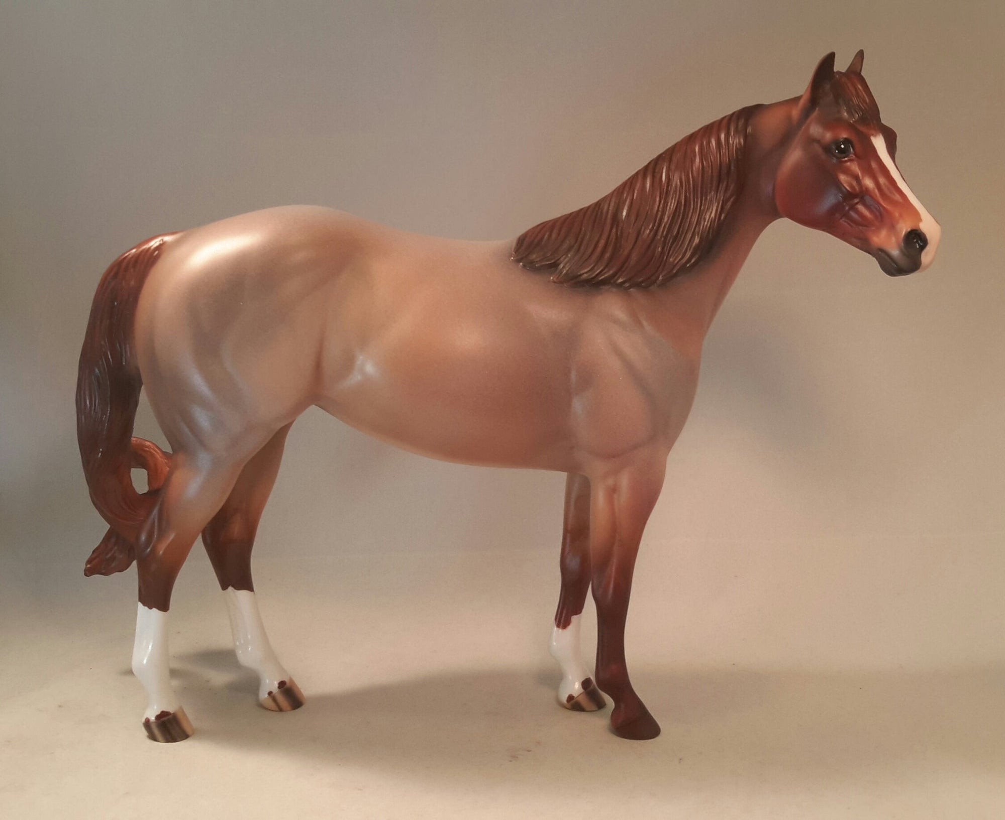 MISS MARS - Red Roan Stock Model Horse