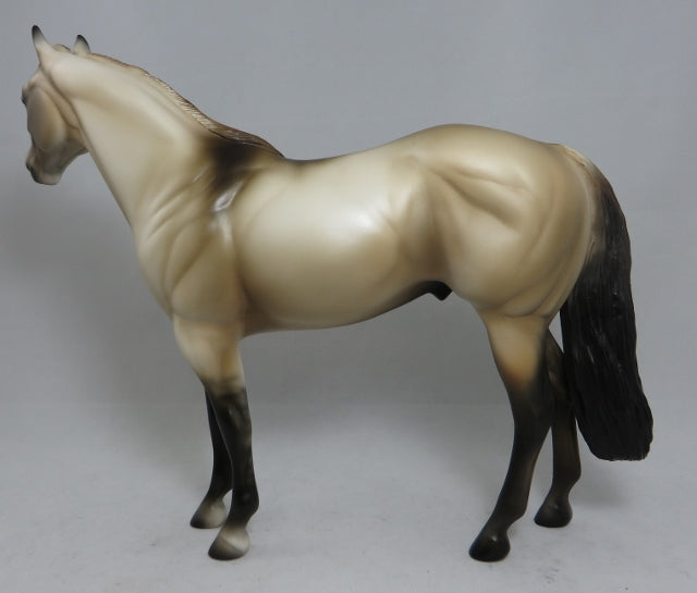 RUM SWIZZLE - Dun Stock Horse Sculpture by Sheila Bishop