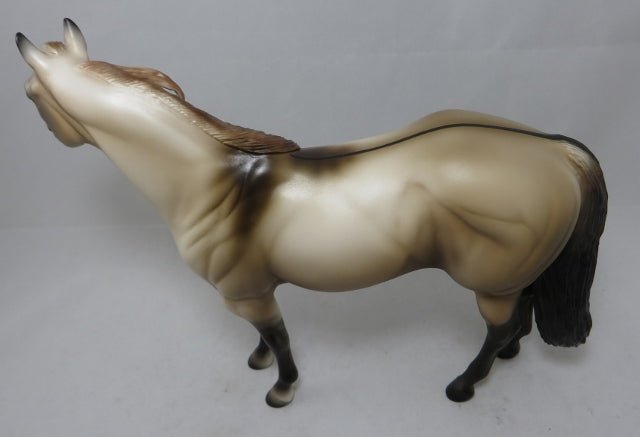 RUM SWIZZLE - Dun Stock Horse Sculpture by Sheila Bishop