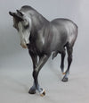 LADY SPUTNIK - OOAK Dapple Gray Thoroughbred with Fine Etching